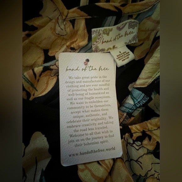 Band of the Free Black Floral Wrap Dress - Picture 5 of 5